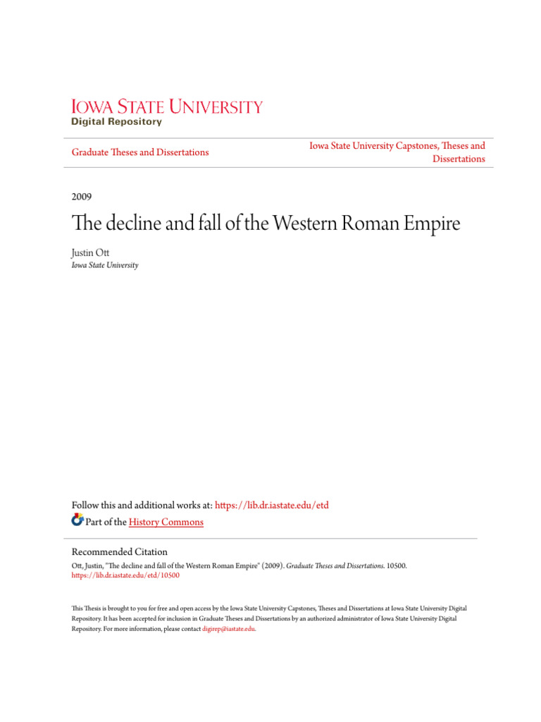 The Decline and Fall of The Western Roman Empire Author Justin Ot | PDF ...