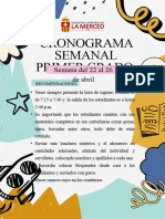 Cronograma Semanal 15 Al 19 de Abril