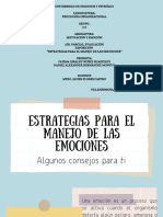 Estrategía para el manejo de las emociones