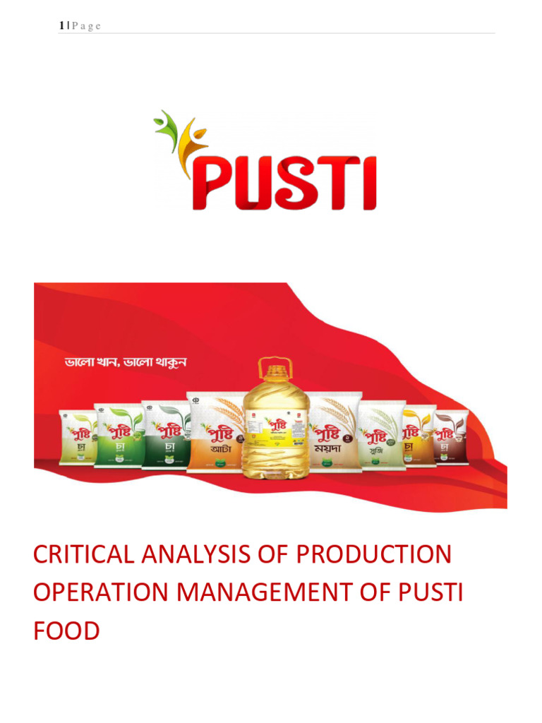 PUSTI Food Operations Analysis | PDF | Forecasting | Supply Chain