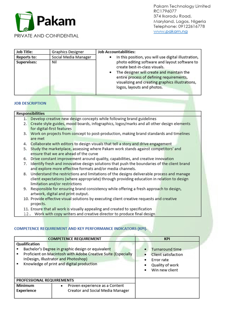 JD - Graphics Designer | PDF | Brand | Graphic Design