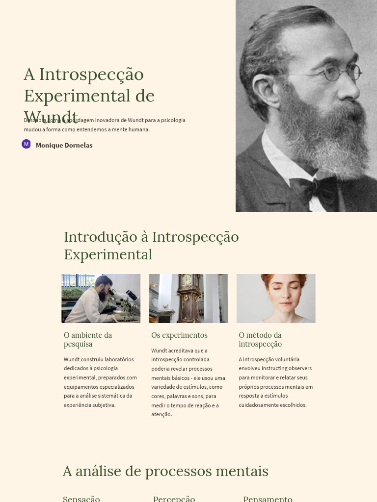 Introspecção Experimental de Wundt | PDF | Psicologia | Pensamento