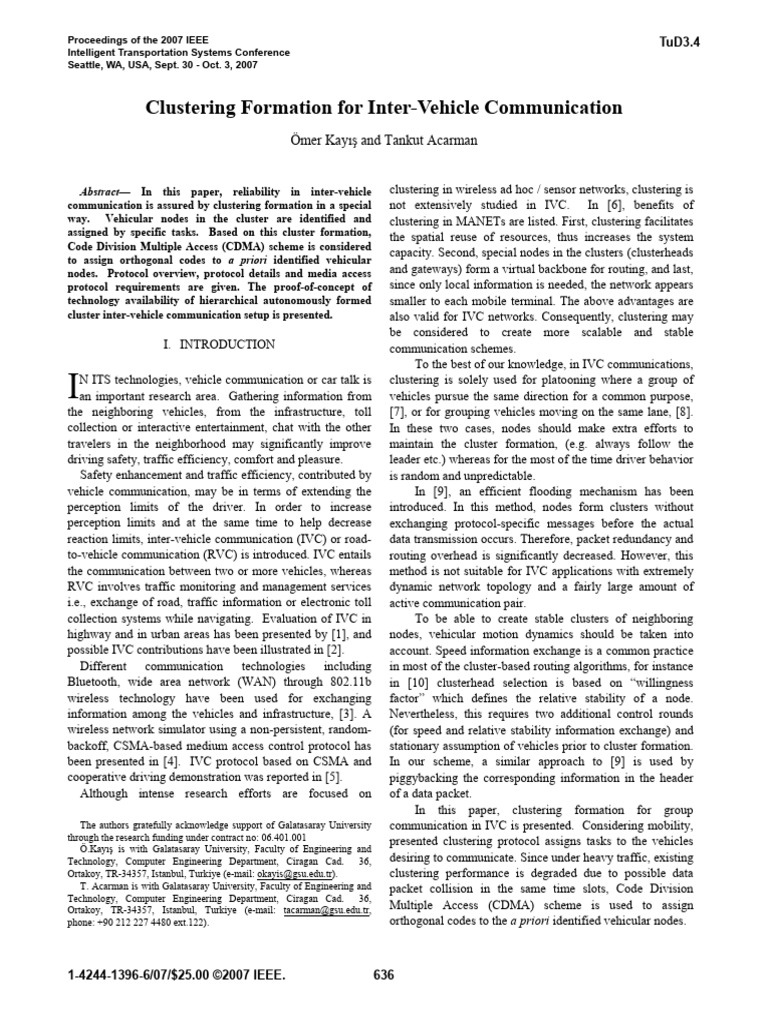 Kayis 2007 | PDF | Computer Network | Channel Access Method