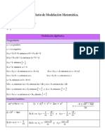 Fórmulas de Modelación Matemática.