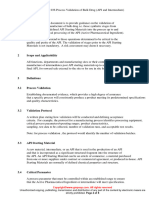 Manual 036 Process Validation of Bulk Drug API and Intermediate