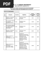 Programme Fee Structure