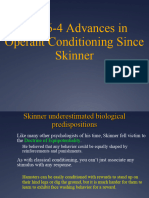 Unit 6-4 - Advances in Operant Conditioning Since Skinner