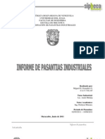 Informe de Pasantías Miguel, Ing. Mecánica