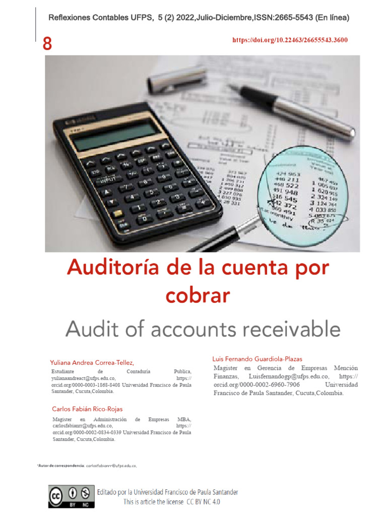 Auditoría de Cuentas por Cobrar y su Impacto | PDF | Auditoría | normas ...