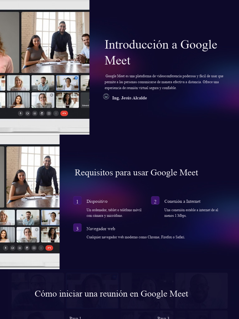 Guía Completa para Usar Google Meet | PDF | Micrófono | Aplicación movil