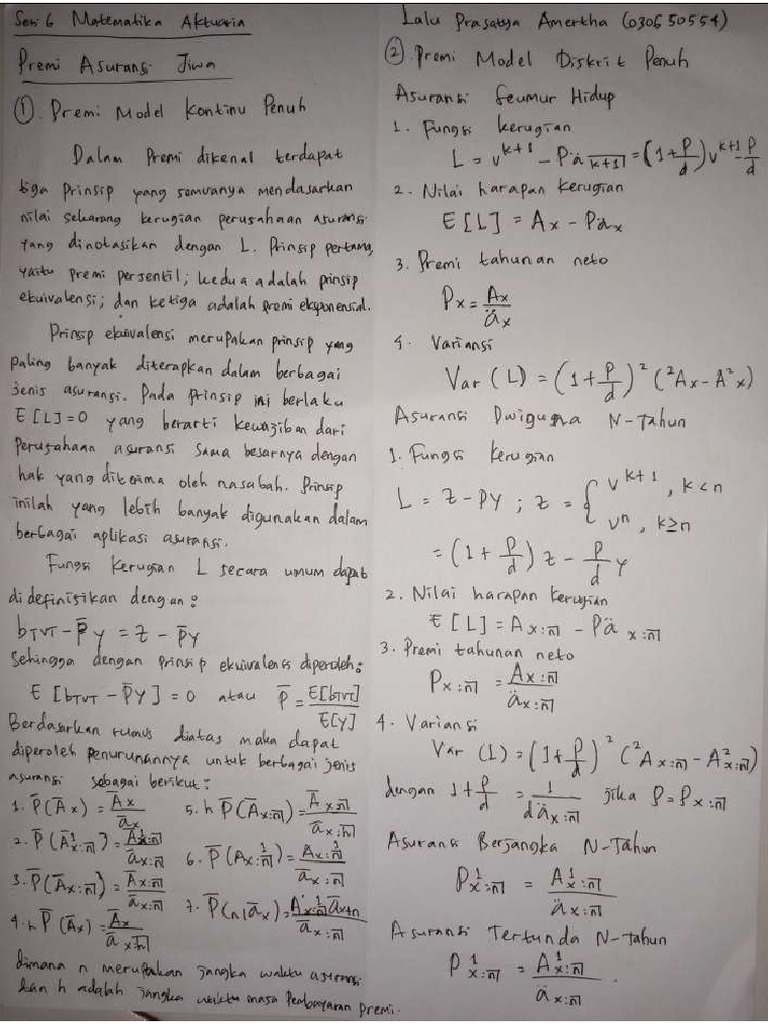 Sesi 6 Matematika Aktuaria Pdf