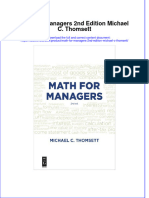Full Ebook of Math For Managers 2Nd Edition Michael C Thomsett Online PDF All Chapter