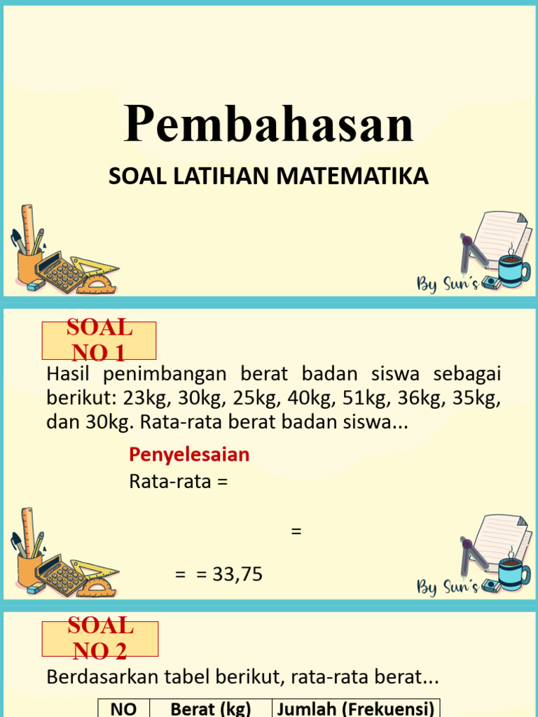 Rata-rata Berat Badan Siswa dan Ikan | PDF