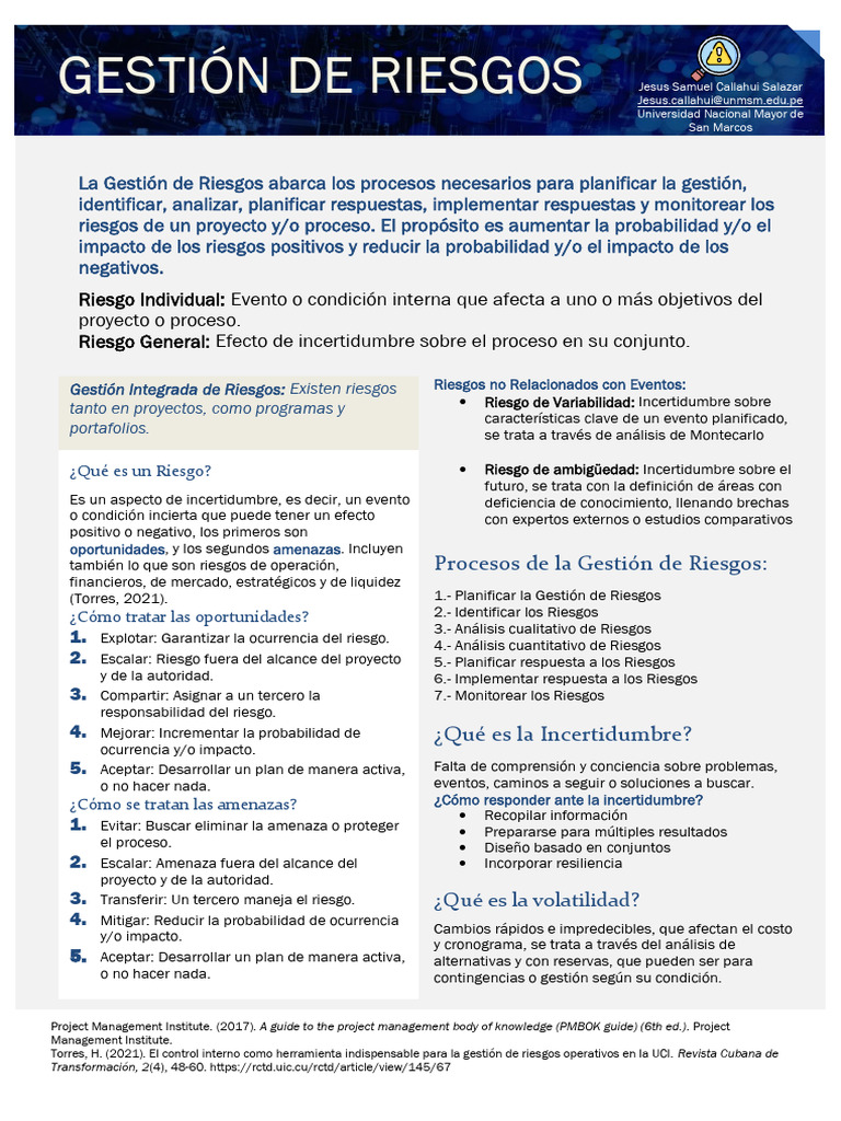 Gestión de Riesgos | PDF | Riesgo | Incertidumbre