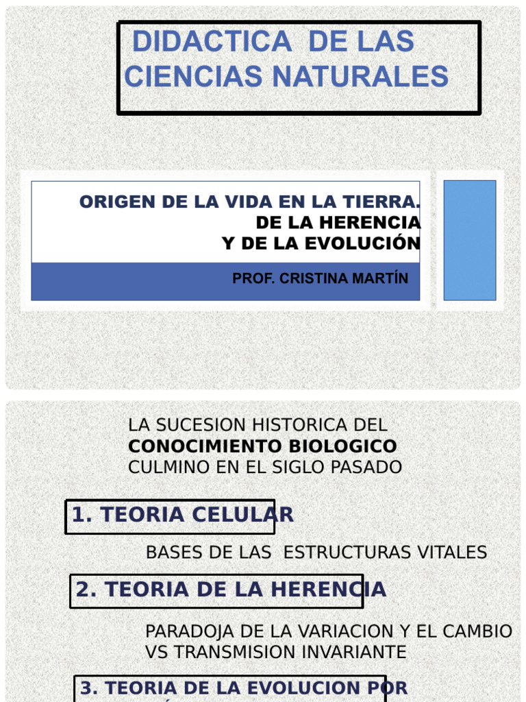 Teorias Del Origen de La Vida | PDF | Biología Celular) | Evolución