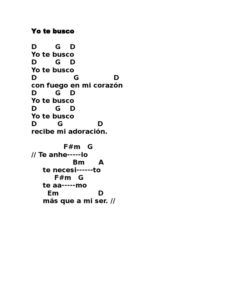 Yo Te Busco | PDF