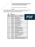 Jadwal Kursus Angkatan 2022 ATA 2023-2024