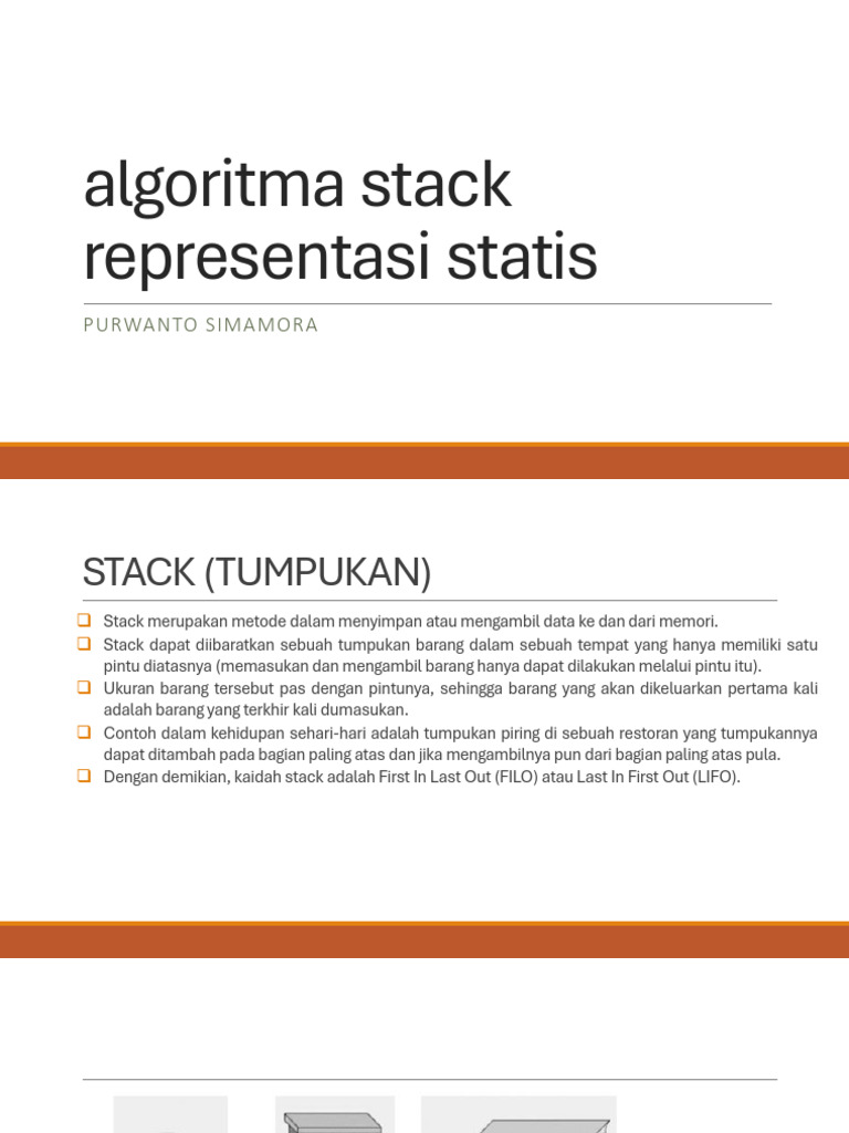 Algoritma Stack Representasi Statis | PDF