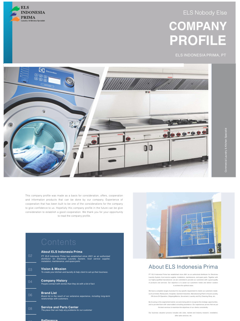 Company Profile PT ELS Indonesia Prima 2024 Landscape PDF Home