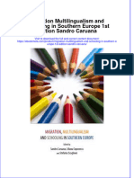 Full Ebook of Migration Multilingualism and Schooling in Southern Europe 1St Edition Sandro Caruana Online PDF All Chapter