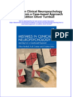 Full Ebook of Mistakes in Clinical Neuropsychology Learning From A Case Based Approach 1St Edition Oliver Turnbull Online PDF All Chapter