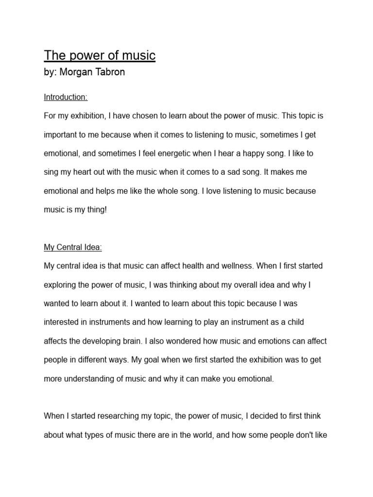The Impact of Music on Emotions and Health | PDF | Psychotherapy | Emotions