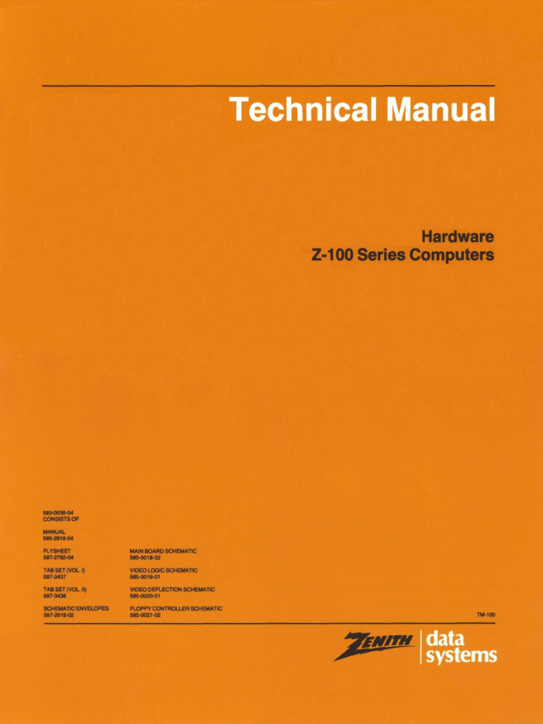 Z100 Technical Manual Part 1 PDF