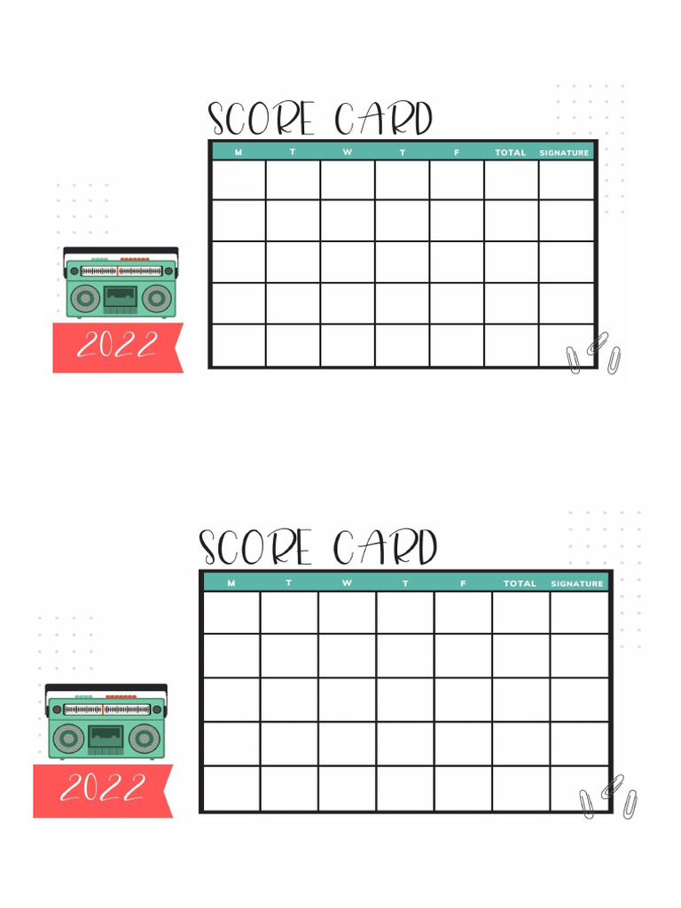 Score Card | PDF