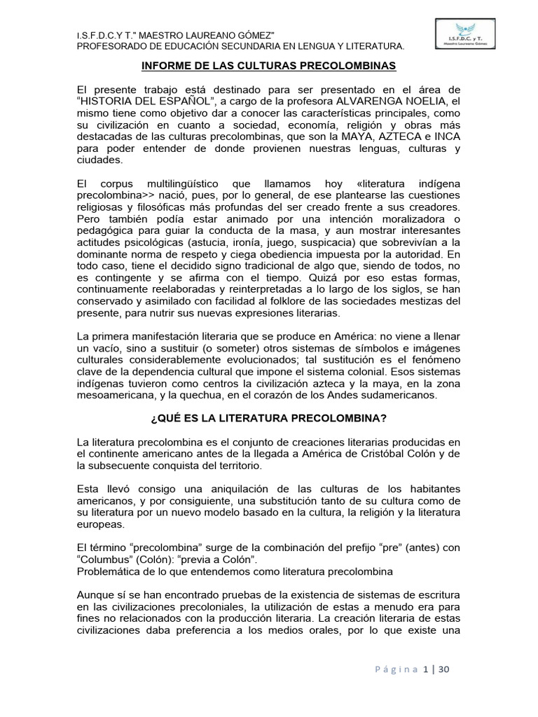 Historia Cultura Precolombina 1 Descargar Gratis Pdf Era