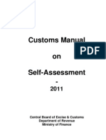 Customs Self Assessment Manual - 2011