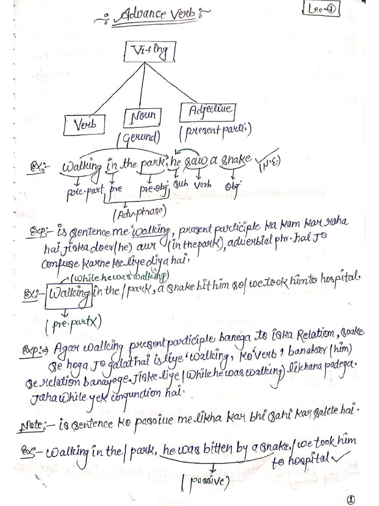 Advance Verb Sentence