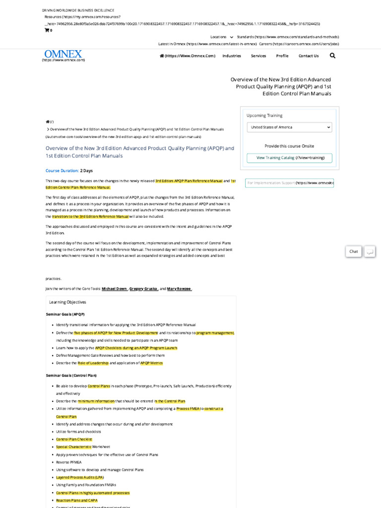 APQP 3rd Edition Overview and Training | PDF | Information | New ...