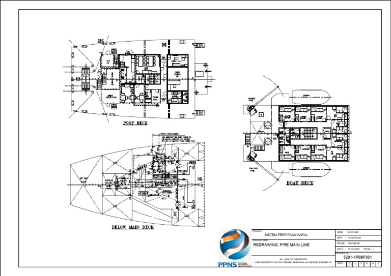 Ship Piping System Blueprint | PDF