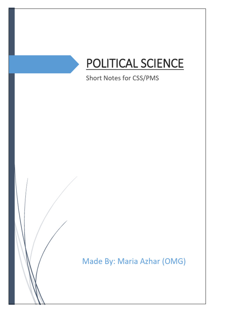 Short Notes Political Science PDF | PDF | Communism | Sovereign State