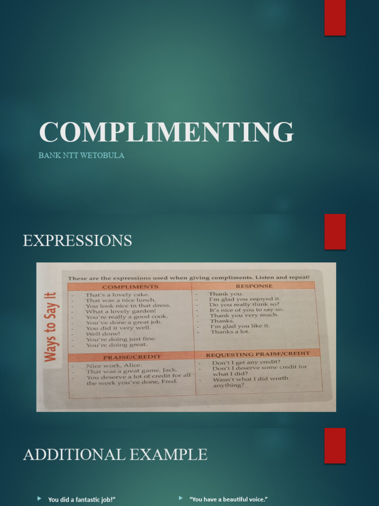 Compliments for Girls' Beauty | PDF | Language Arts & Discipline