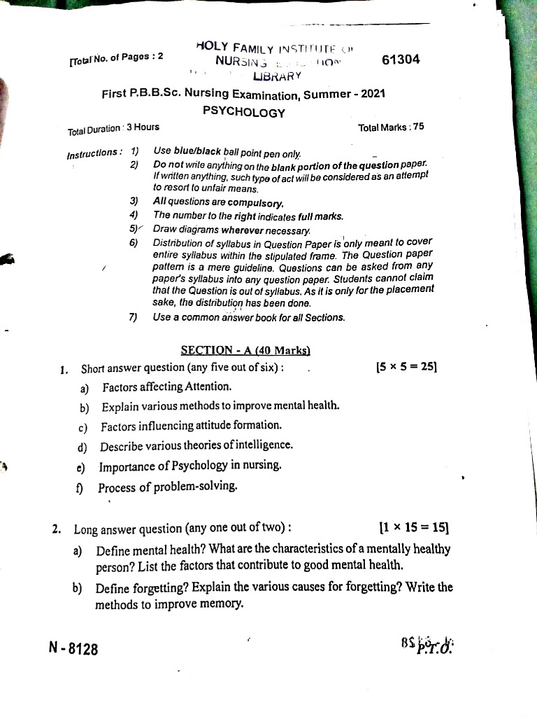 Psychology Summer 2021. | PDF
