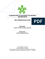 Elaboración de Historias de Usuario Del Proyecto.