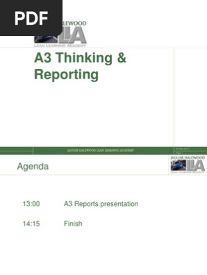 A3 Thinking & Reporting