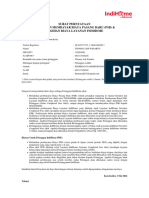 Surat Pernyataan Kesediaan Membayar Biaya Pasang Baru (PSB) & Tagihan Biaya Layanan Indihome