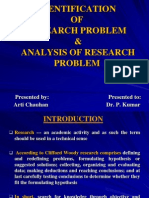 Identification OF Research Problem & Analysis of Research Problem