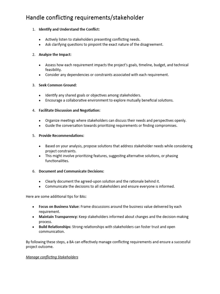 Identify and Understand The Conflict | PDF | Cognition | Human ...