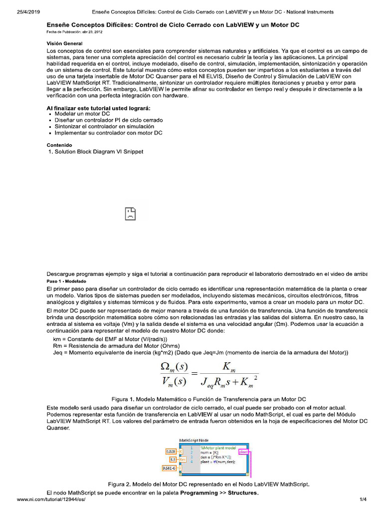 Modelo Motor DC | PDF