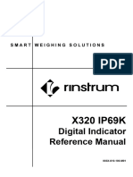 Digital Indicator Reference Manual: X320 IP69K