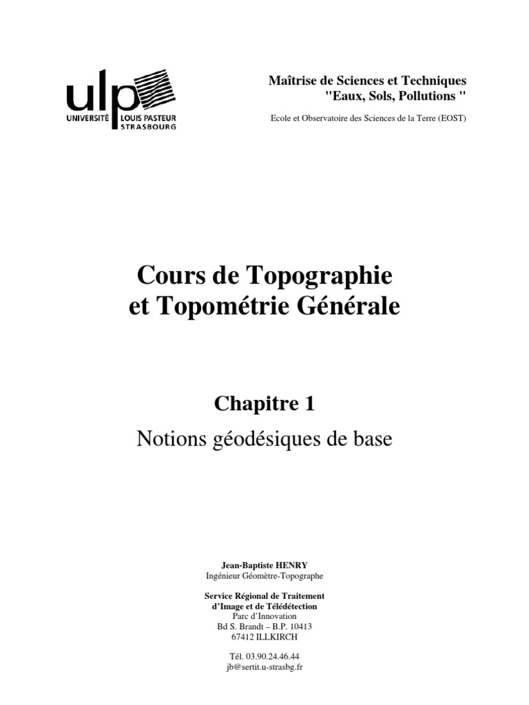 le cours complet gratuit de topographie et topométrie