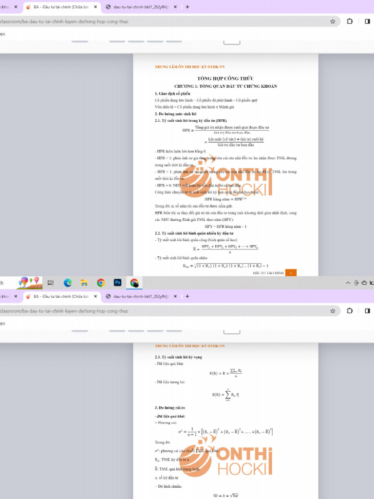 Công TH C ĐTTC | PDF