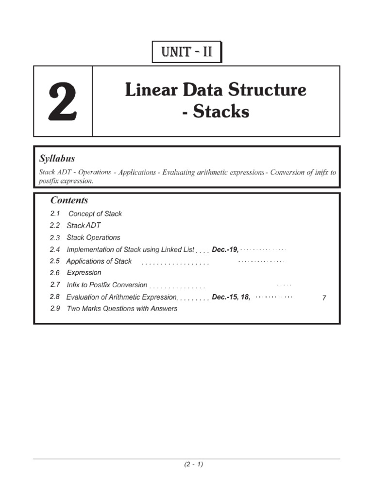 Data Structures-Unit 2 Notes | PDF | Queue (Abstract Data Type ...