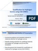 Materials Qualification For Hydrogen Service Using CSA CHMC1