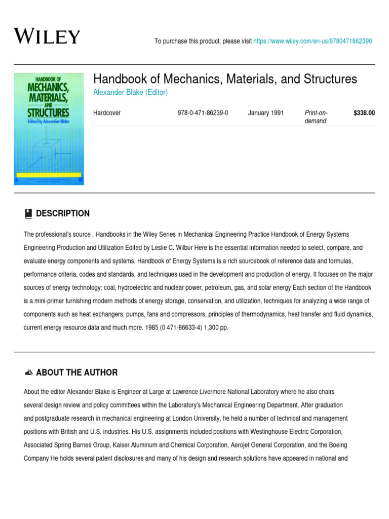 Wiley - Handbook of Mechanics, Materials, and Structures - 978-0-471 ...