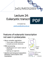 BCMB2x01/MEDS2003 Eukaryotic Transcription: Giselle - Yeo@sydney - Edu.au