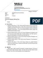 Surat Imbauan Pemutakhiran Daftar Pemilih Pilkada